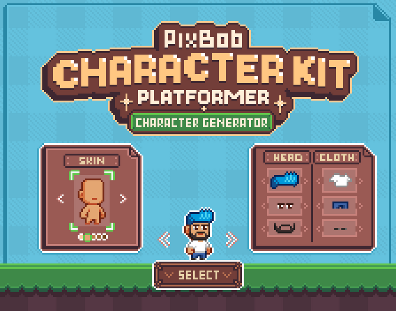 Platformer Character Pack pixel art game assets