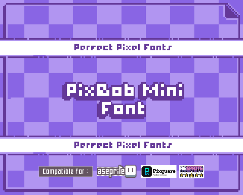 PixBob Mini Font bitmap font