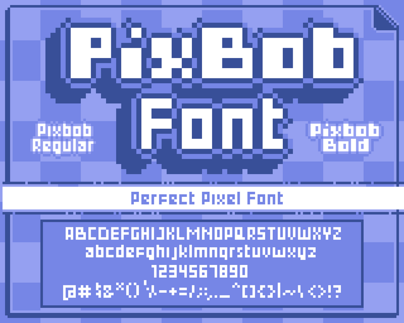 PixBob Fonts Basic bitmap font