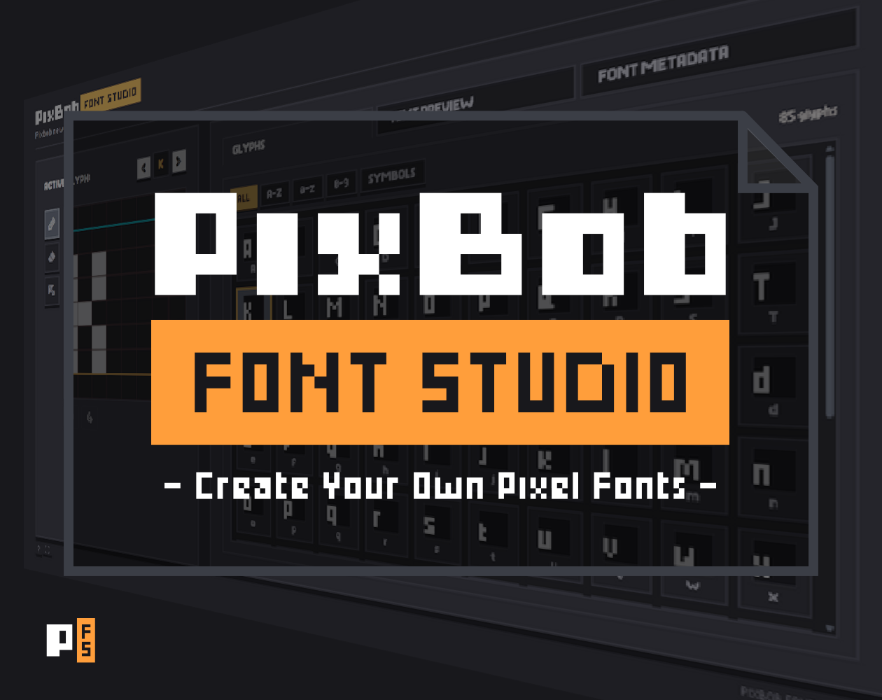 PixBob Font Studio pixel art fonts tool