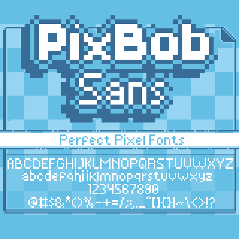 PixBob Sans Font bitmap font