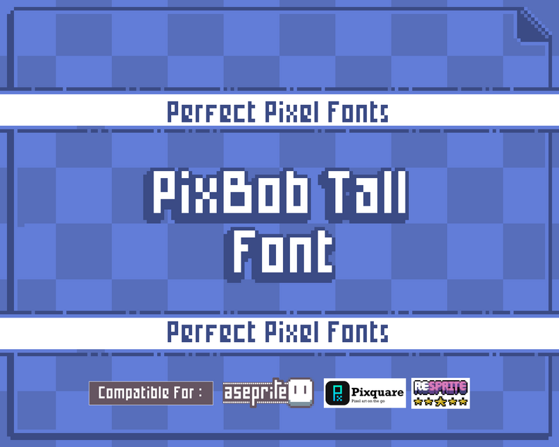 PixBob Tall Font bitmap font